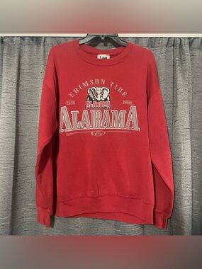 Vintage Lee Sport Alabama Crimson Tide University Retro Graphic Sweatshirt Sz L